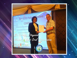 ผู้ช่วยศาสตราจารย์ศรีสัจจา วิทยศักดิ์ ได้รับรางวัลจากการนำเสนอผลงานในงานประชุมวิชาการระดับนานาชาติ ICMIT 2015