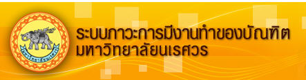 ขอความร่วมมือบัณฑิต กรอกข้อมูลเข้าสู่ระบบภาวะการมีงานทำของบัณฑิต เว็บไซต์ http://gradsurvey.nu.ac.th/